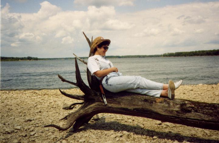 Laurel Jean Resting On Driftwood